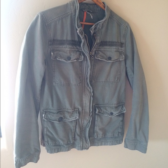 Free People olive army jacket