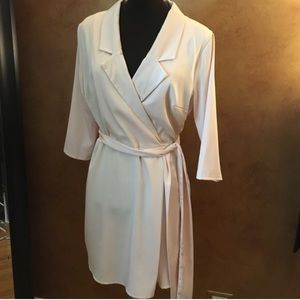 Missguided Silky Nude Wrap Dress