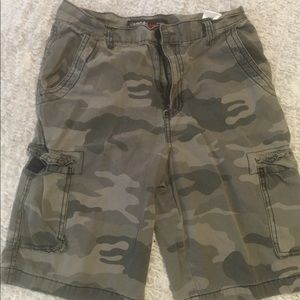 Boys army print cargo shorts