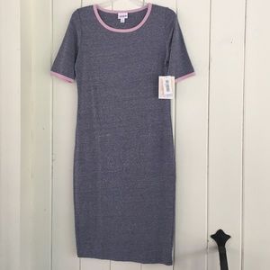 NWT LULAROE JULIA - SMALL - PINK & GREY