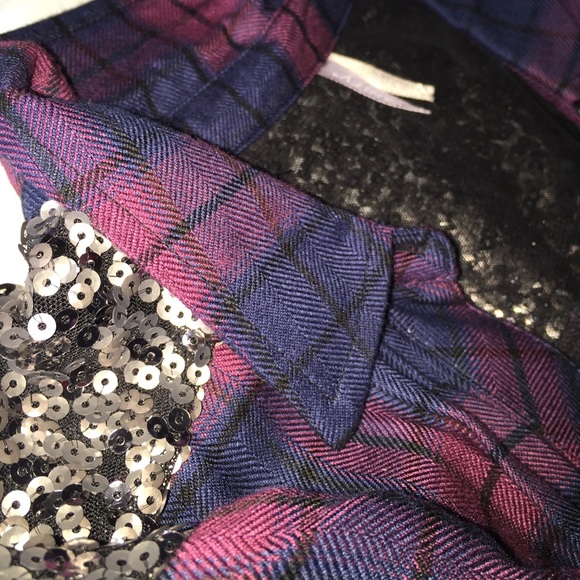 Plaid tunic with sequence - Picture 4 of 4
