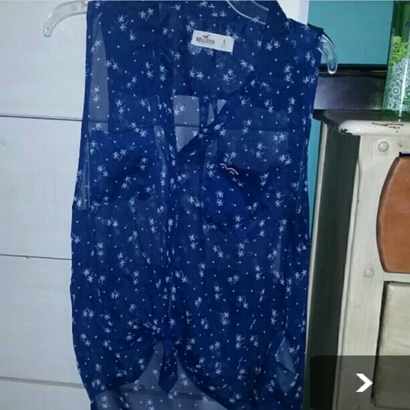 Blue tank with palm trees - Picture 1 of 2
