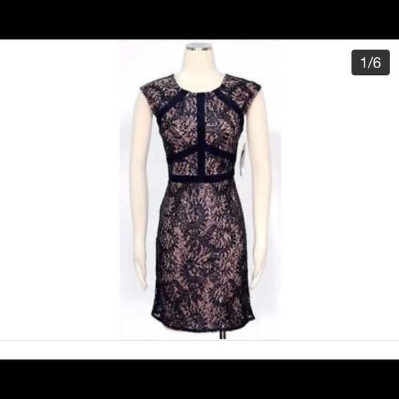 Navy Lace sparkle dress