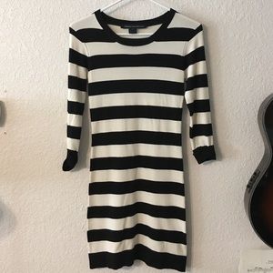 Bodycon Black/White Striped French Connection