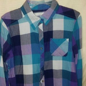Girls Longsleve Plaid Shirt