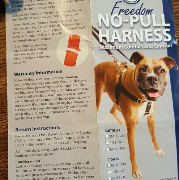NWOT Freedom No-Pull Harness, size Large