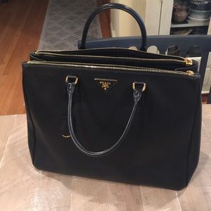 Prada double-zipped tote