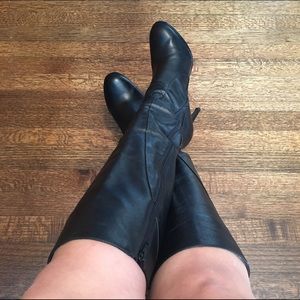 Charles David Leather Knee High Boots