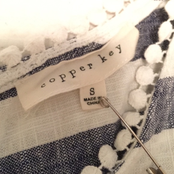 Copper key stripped romper. Never used. - Picture 4 of 4