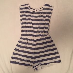 Copper key stripped romper. Never used.