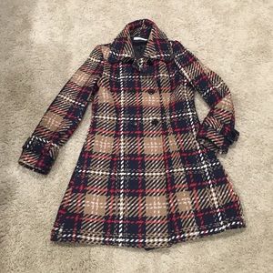 Plaid Peacoat jacket