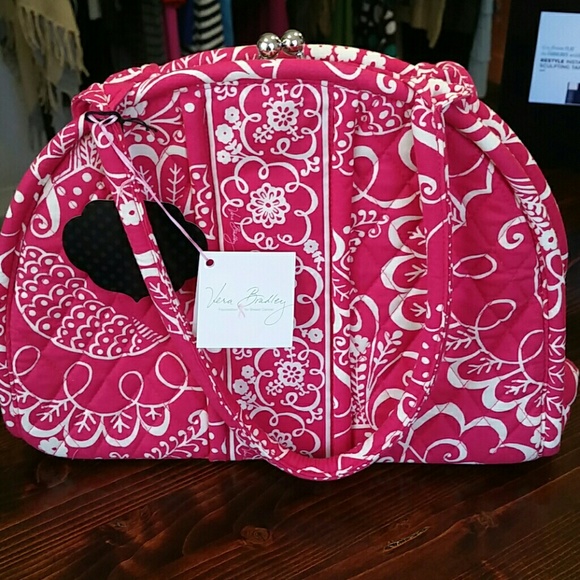 Vera Bradley Pink Twirly Birds Eloise bag