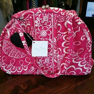 Vera Bradley Pink Twirly Birds Eloise bag