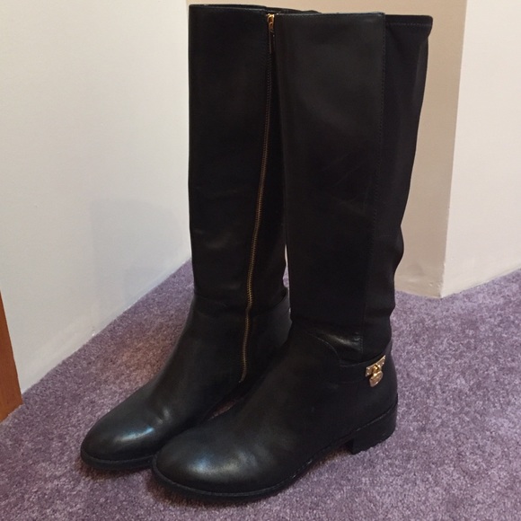 Michael Kors black leather boots
