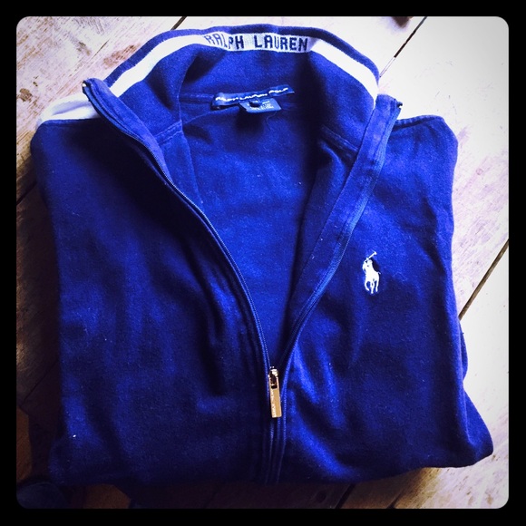 RALPH LAUREN - vintage style golf zip-up