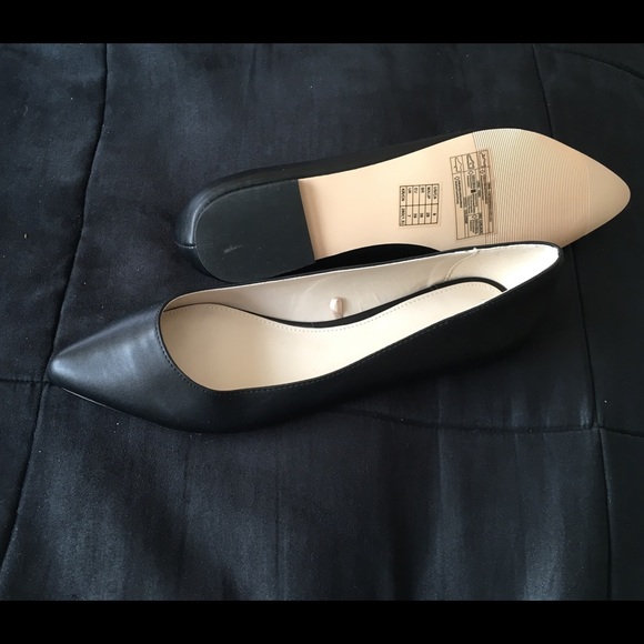 Pointed Faux Leather Flats