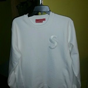 white supreme crewneck