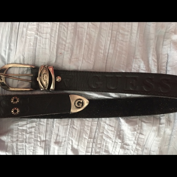 RARE vintage black leather belt