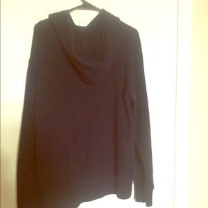 Cashmere Hooded navy pullover Sweater Size XL