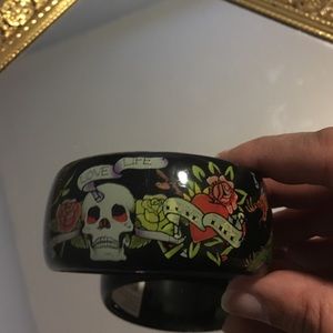 Ed Hardy STYLE Bangle Bracelet Plastic Very Cool