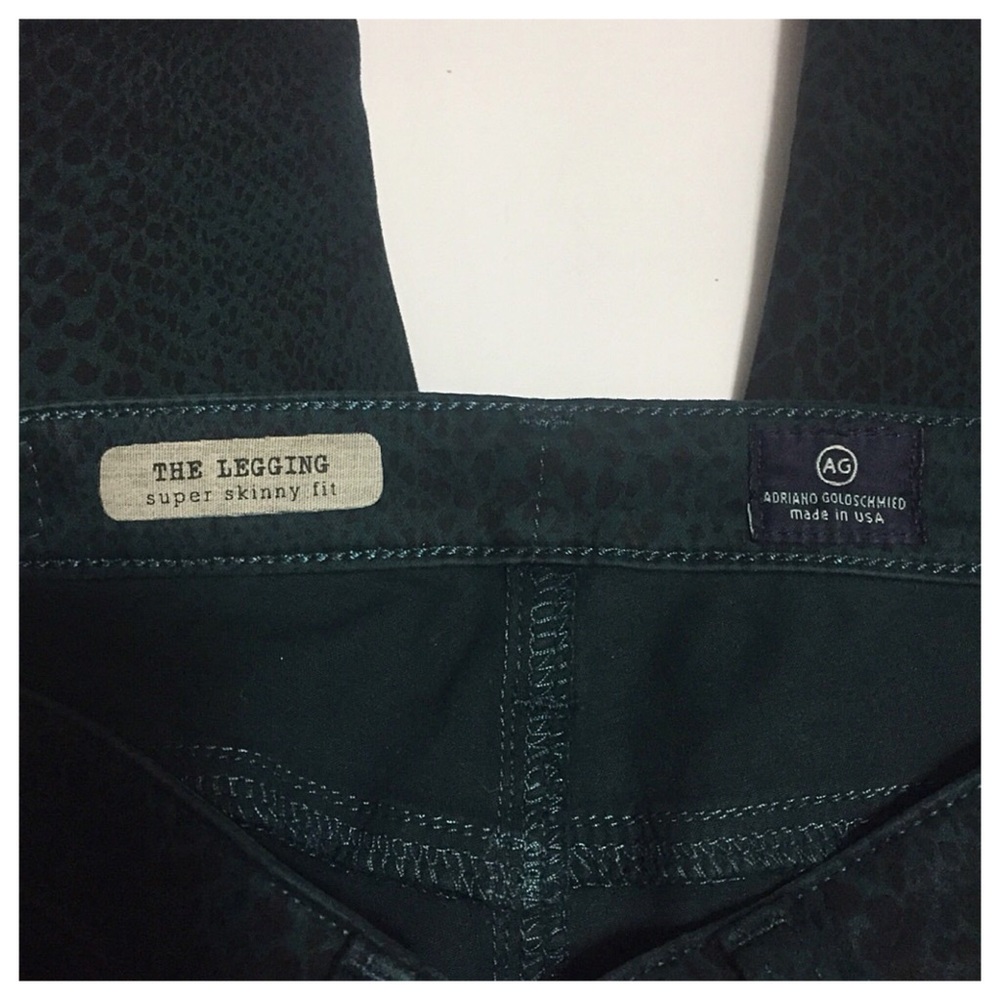 AG Teal Snake Print Jeans Sz 27 Available - Picture 6 of 8