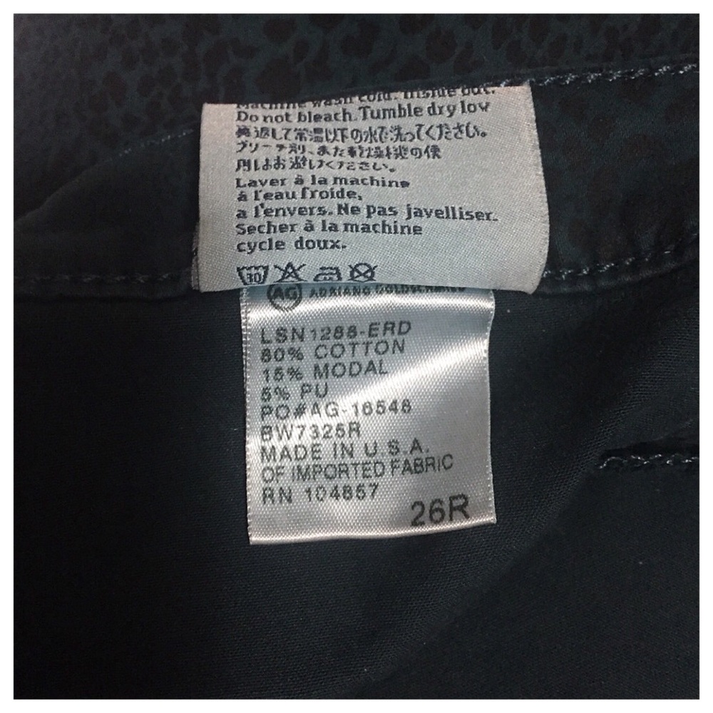 AG Teal Snake Print Jeans Sz 27 Available - Picture 8 of 8