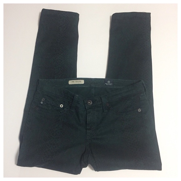 AG Teal Snake Print Jeans Sz 27 Available - Picture 5 of 8