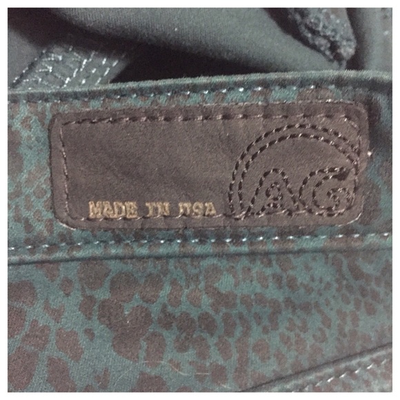 AG Teal Snake Print Jeans Sz 27 Available - Picture 7 of 8