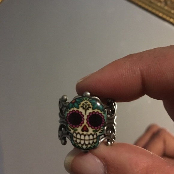 Sugar Skull Adjustable Ring 💀