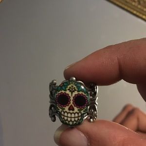 Sugar Skull Adjustable Ring 💀