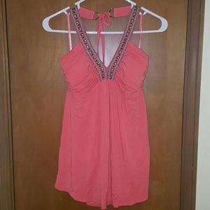 Cache beaded halter top