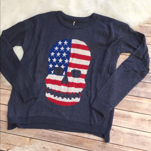 ✨Last One✨American Skull Sweater - Picture 2 of 8