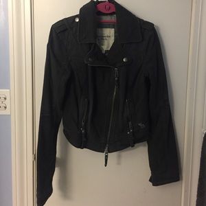 Dark gray motorcycle jacket