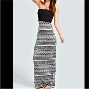 Boohoo tribal maxi dress ⚫️⚪️