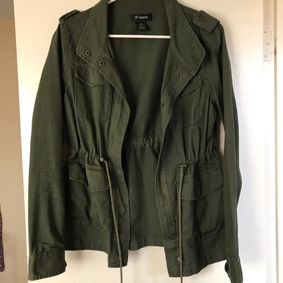 Army green utility jacket