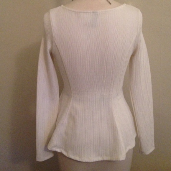 White Peplum Top - Picture 3 of 3