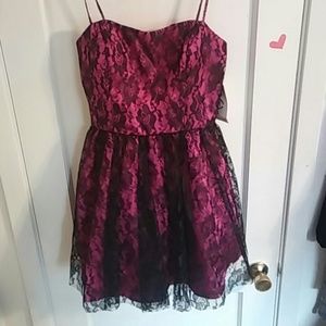 Pink black club dress still new
