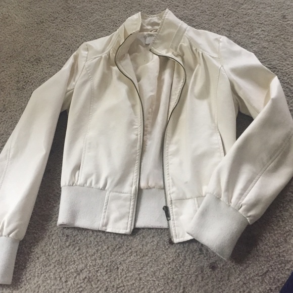 White pleather jacket