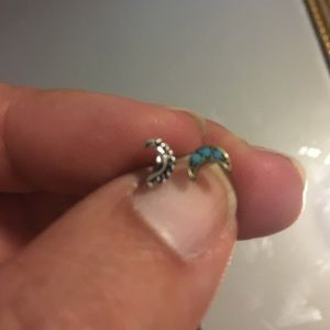 TWO Moon Nose Studs Surgical Steel NWOT