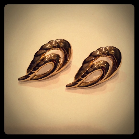 Gold tone earrings
