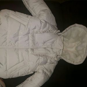 White puff coat