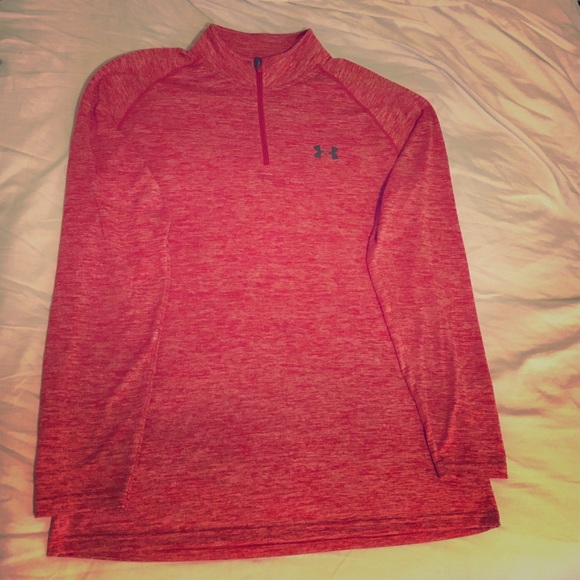 Under Armour Red Quarter Zip Running Large