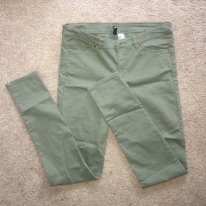 Olive green H&M Skinny Jeans