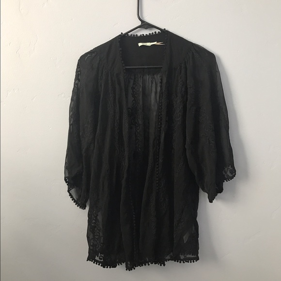 Black lace cover up