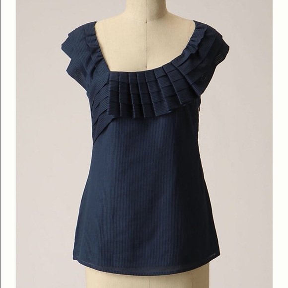 Anthropologie Tops - Anthropologie Baraschi Sz 6 Soft Drapes Blouse EUC