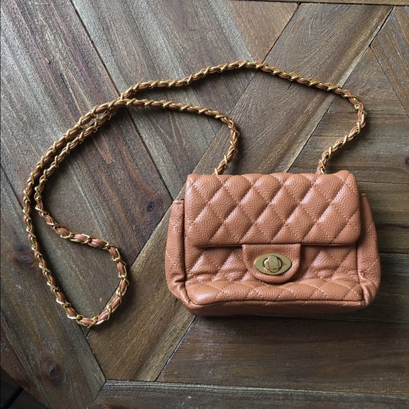 Quilted Tan Purse
