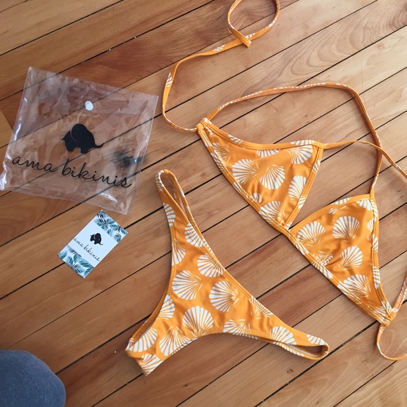 Other - ‼️SOLD‼️Ama Bikinis orange shell set