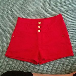 High waisted shorts.