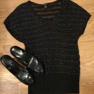 White House Black Market black dolman sleeve top