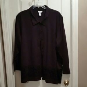 Eggplant colored shirt jacket